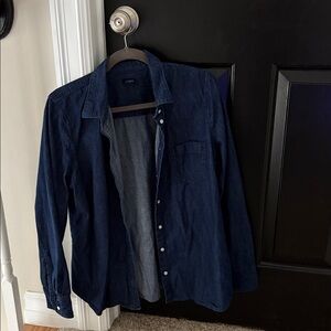 J. Crew Indigo Denim Button-Up Shirt